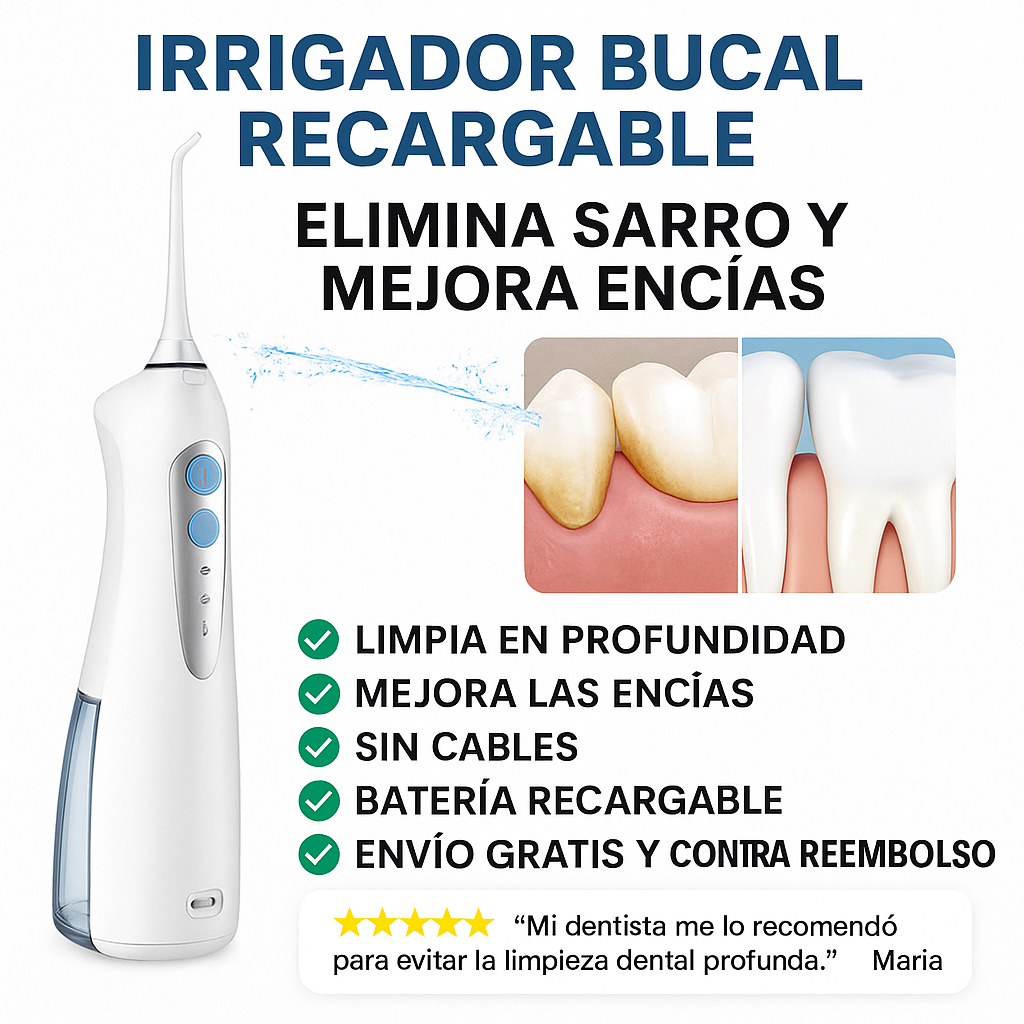 Irrigador Bucal Recargable