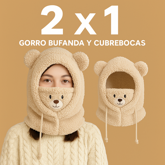 Gorro Oso 3 en 1